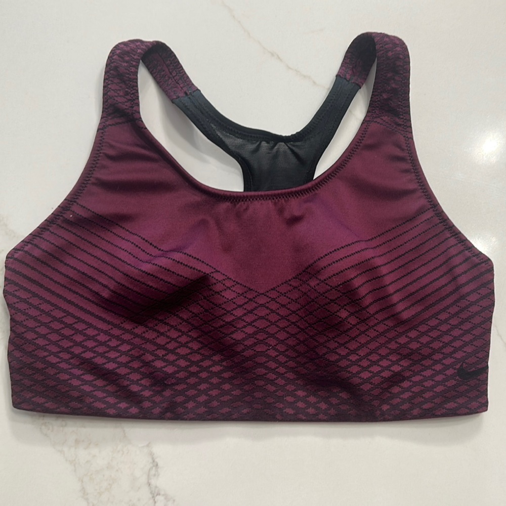 Nike Red and Black Sports Bra Intimates